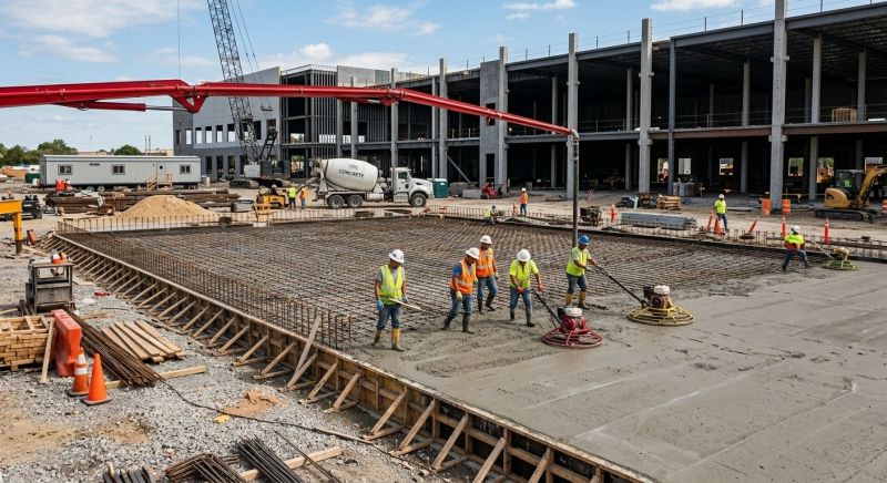 Commercial Slab Installation in Charleston, SC